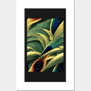 Beautiful colorful Peacock feather pattern - perfect for birdlovers #4 Posters and Art